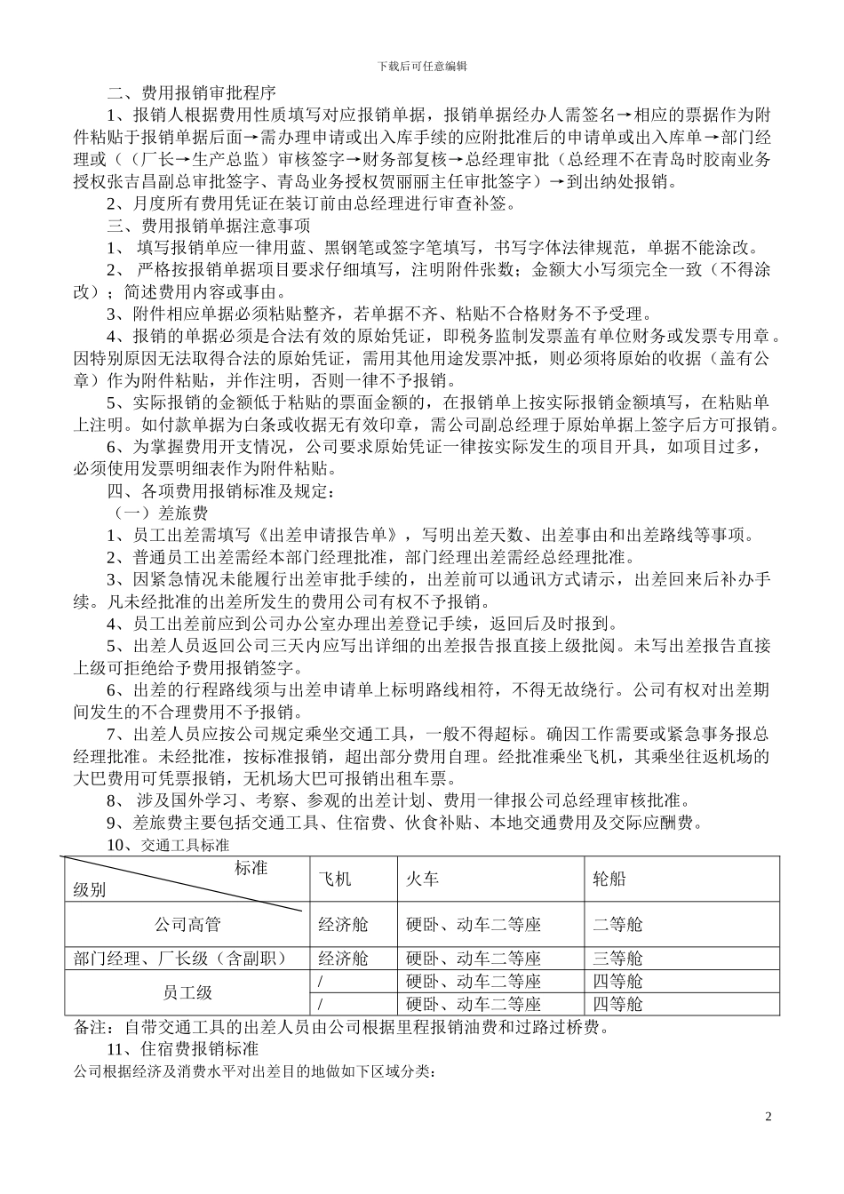 公司财务报销管理制度_第2页