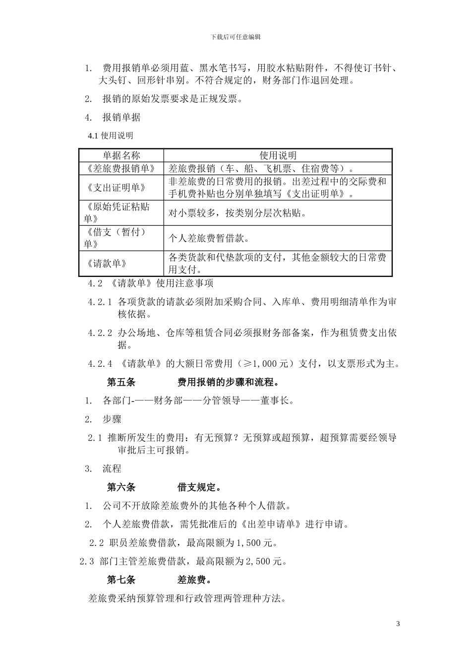 公司费用管理制度_第3页