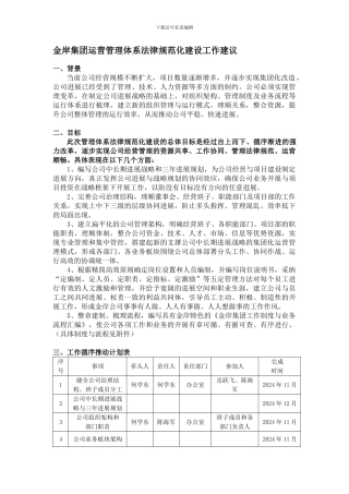 公司运营管理体系建设建议