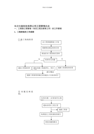 公司项目工程及维修管理办法