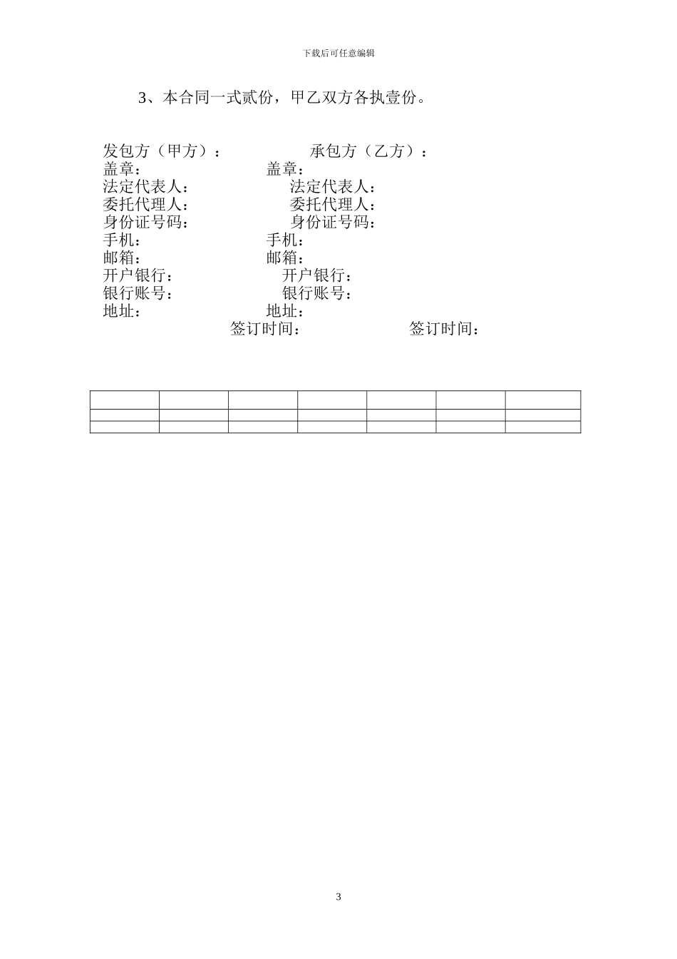 内部土石方平场地劳务施工合同_第3页