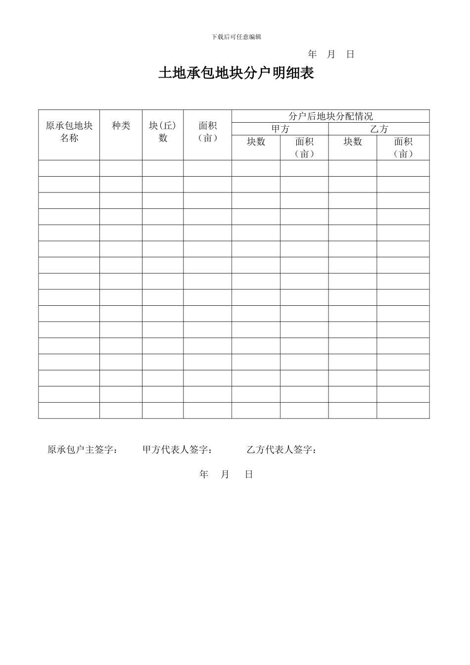 农村土地承包经营权分户协议书(2户)_第2页