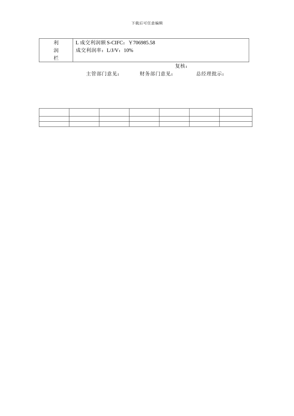 出口合同预算模版_第2页