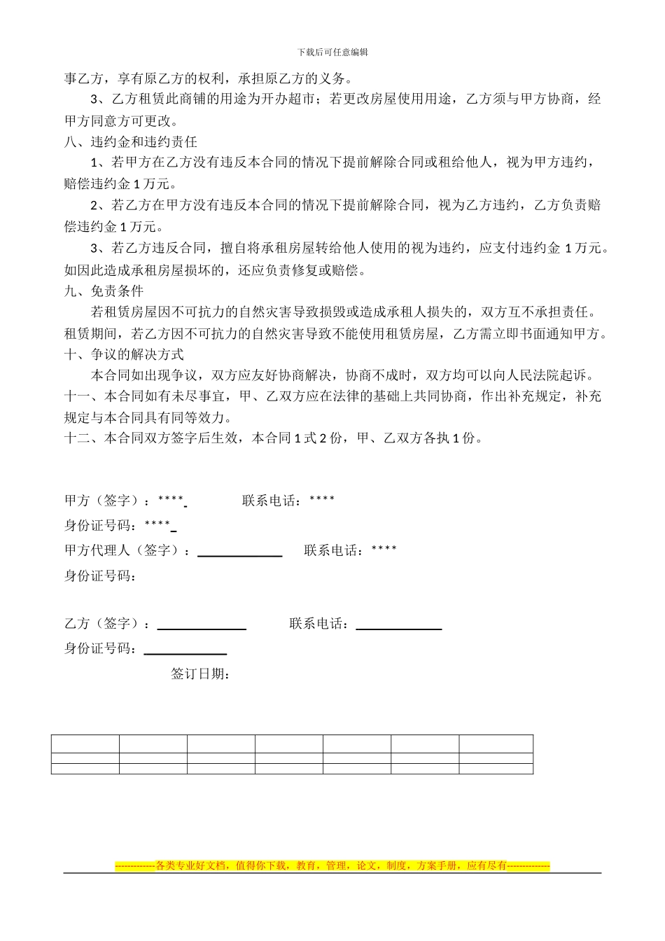 出租合同模板_第2页