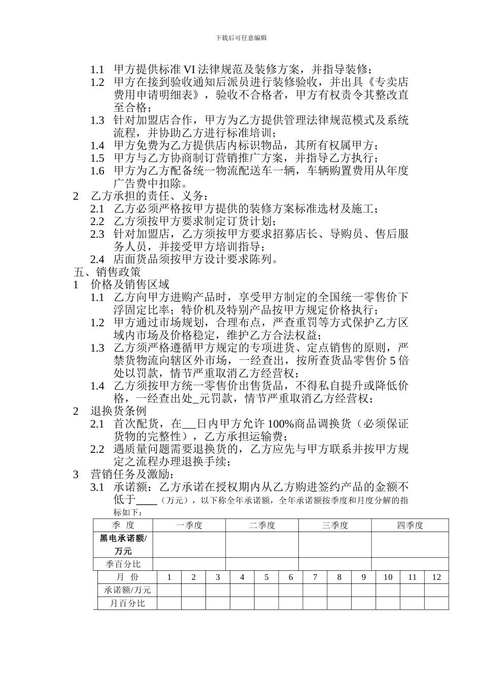 加盟店合作协议书_第2页