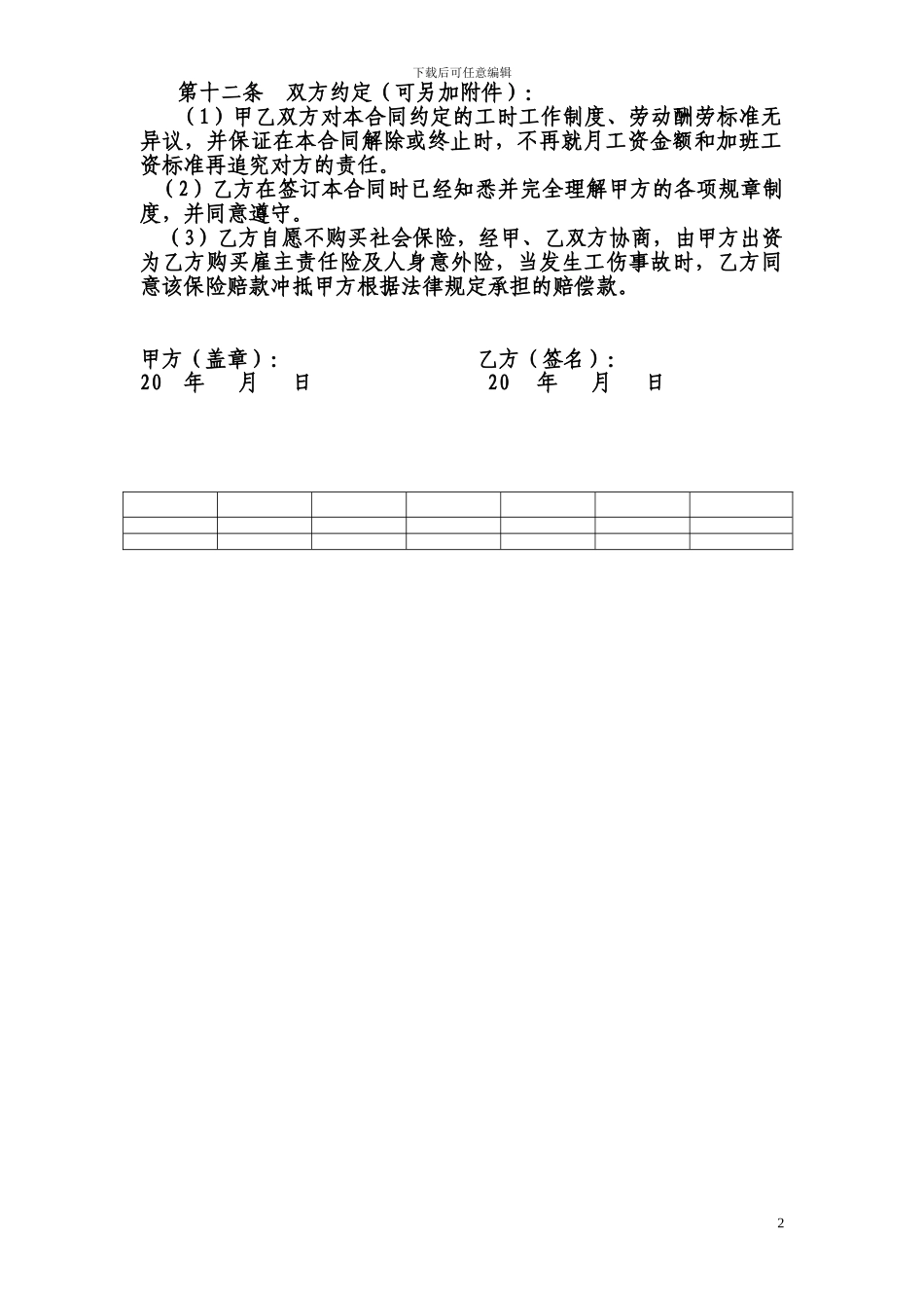 劳动合同(药店)_第2页