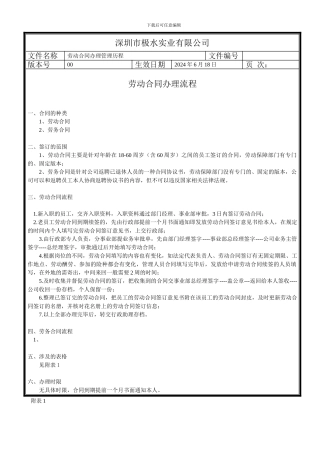 劳动合同办理流程