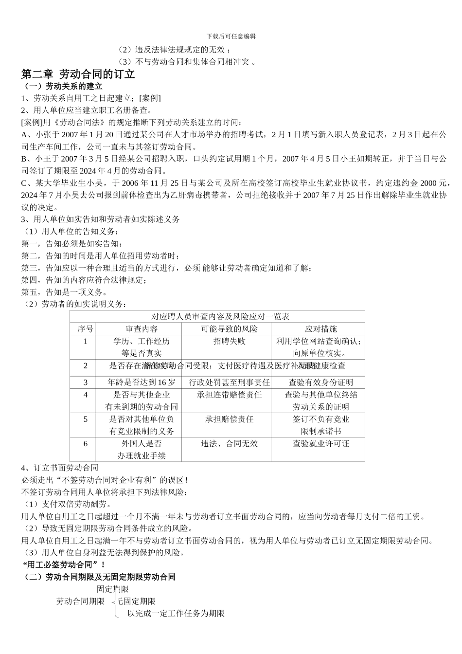 劳动合同法复习资料_第3页