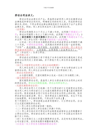 劳动合同法讲义