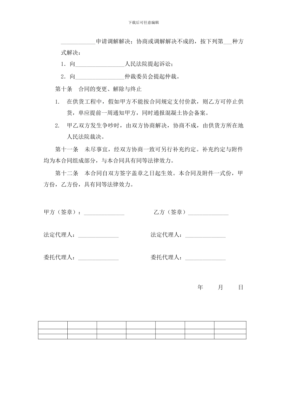 北京市混凝土外加剂买卖合同_第3页