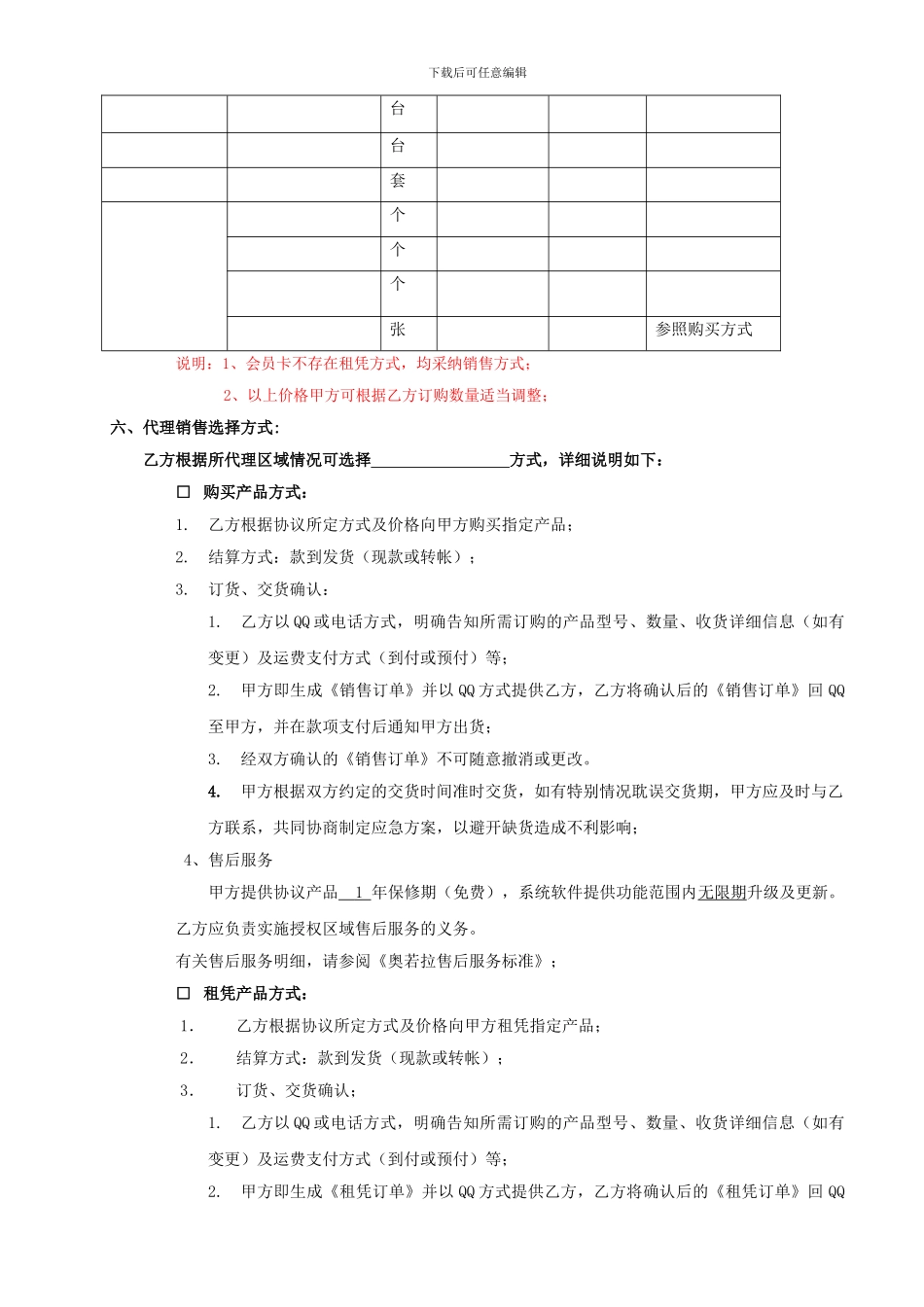 区域代理合作协议(租凭模式)_第3页