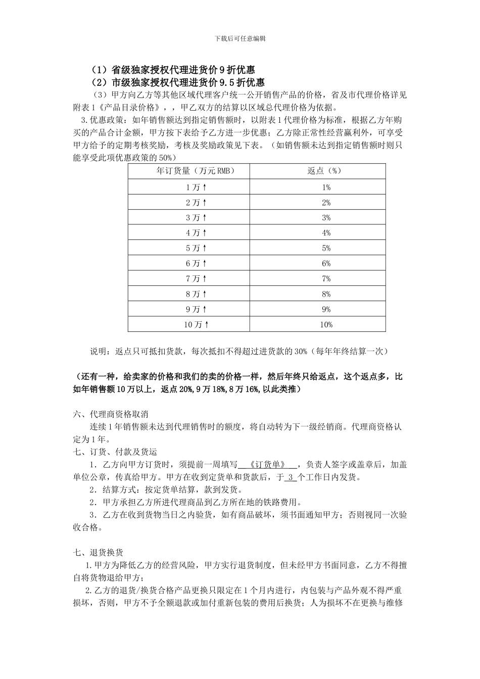 区域代理合同_第2页