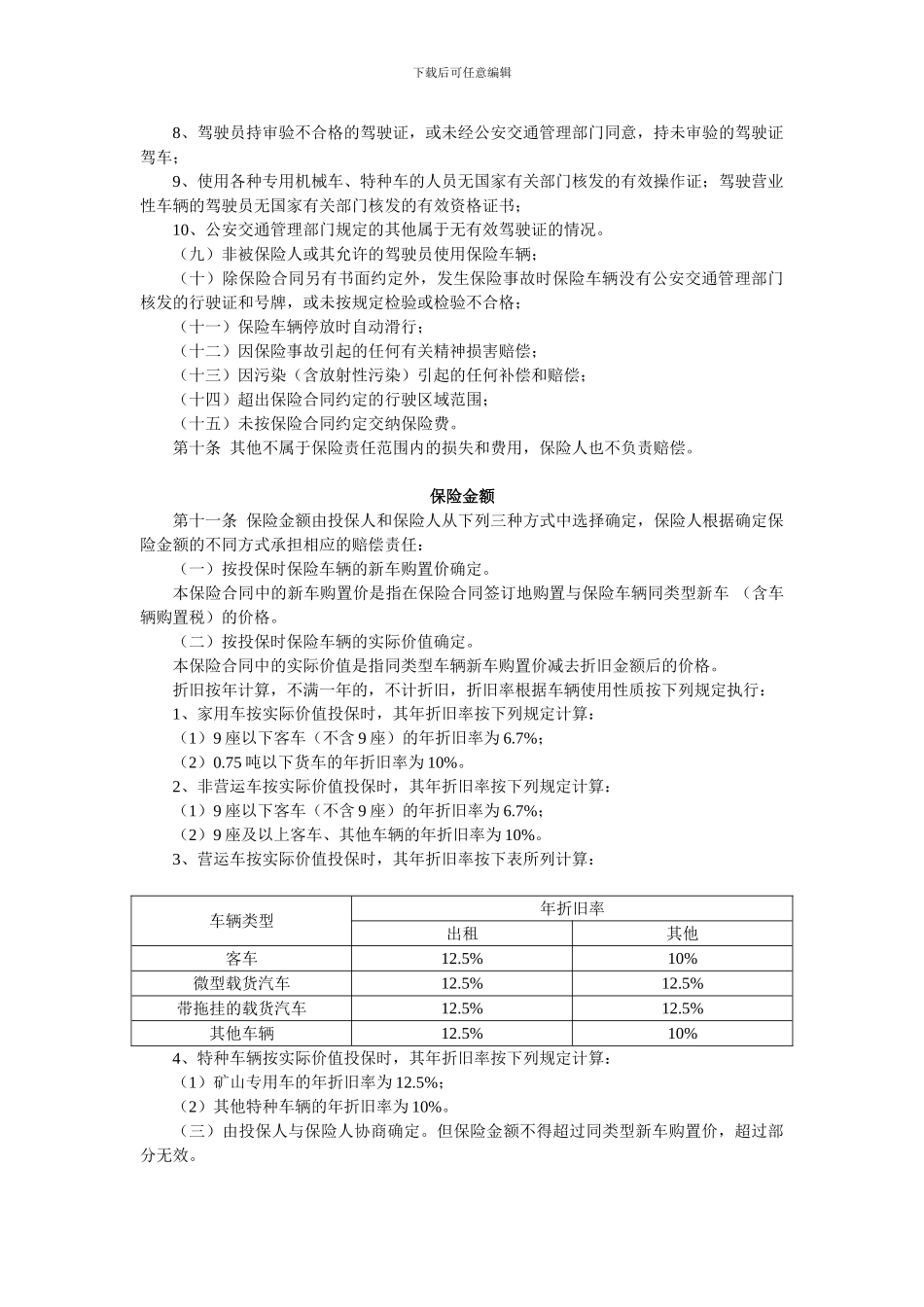 华安财产保险股份有限公司机动车辆损失保险条款2024修订版_第3页