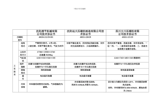 压缩机技术协议比较
