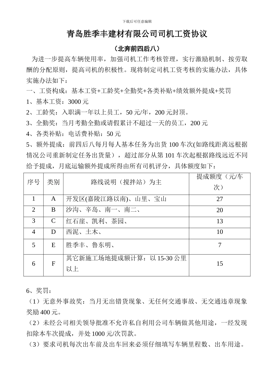 司机工资方案_第1页