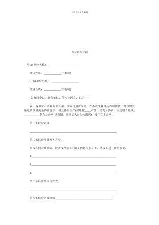 合伙联营合同.doc