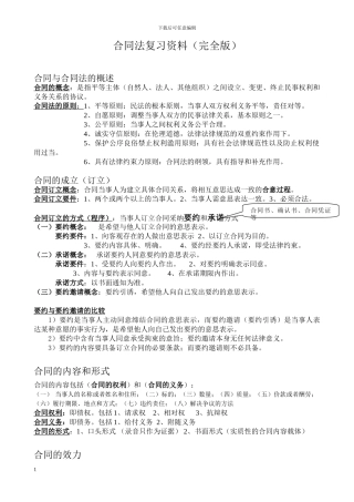 合同法复习资料(完全版)