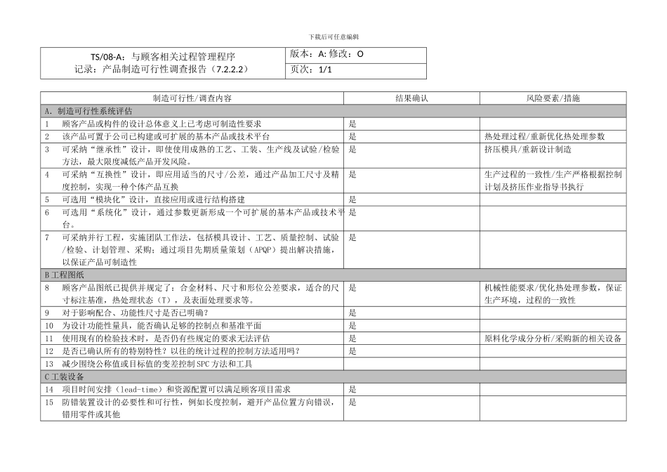 合同评审记录--产品制造可行性调查报告_第3页