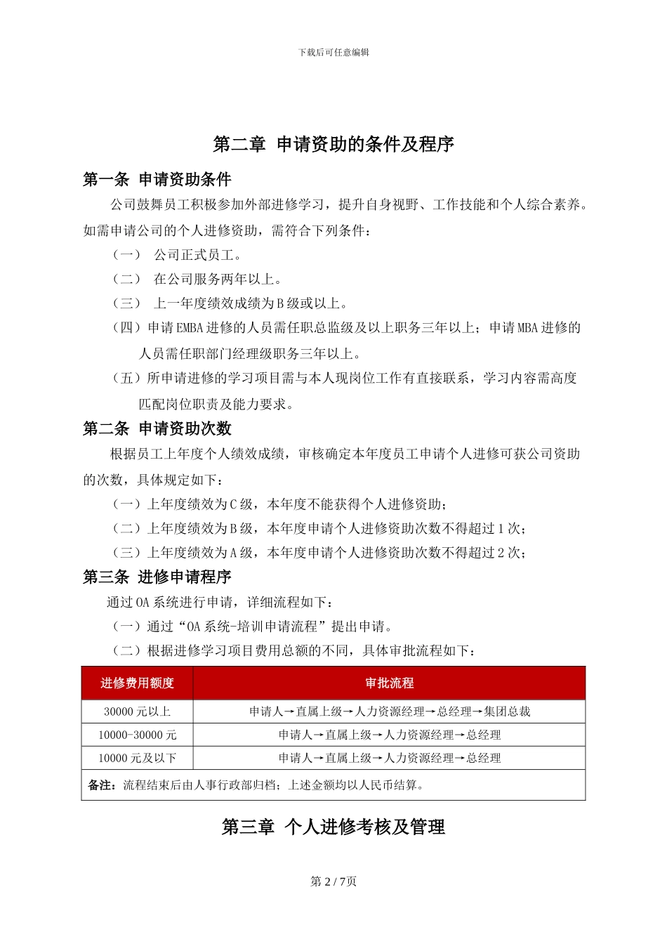 员工个人进修管理制度_第3页