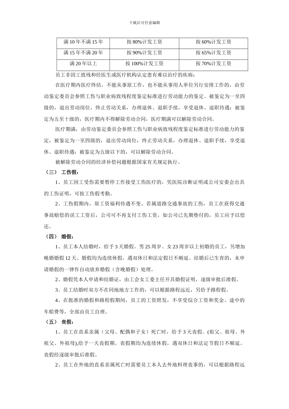 员工休假管理制度-范本_第2页