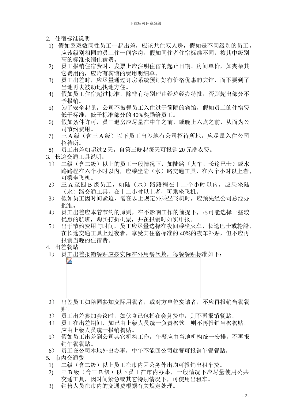 员工公务费用及报销管理制度_第2页