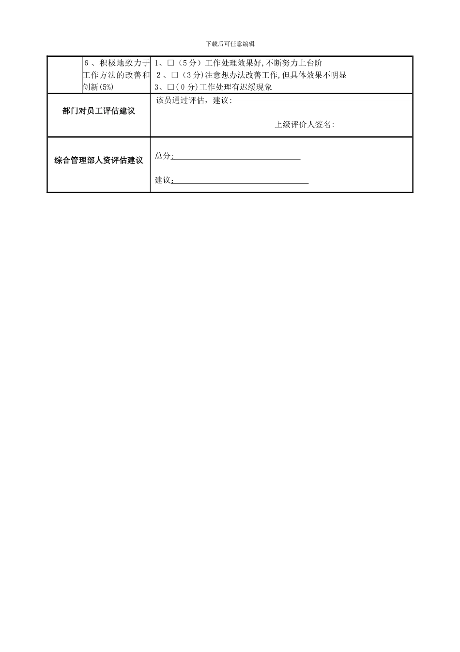 员工续签合同评估表_第3页