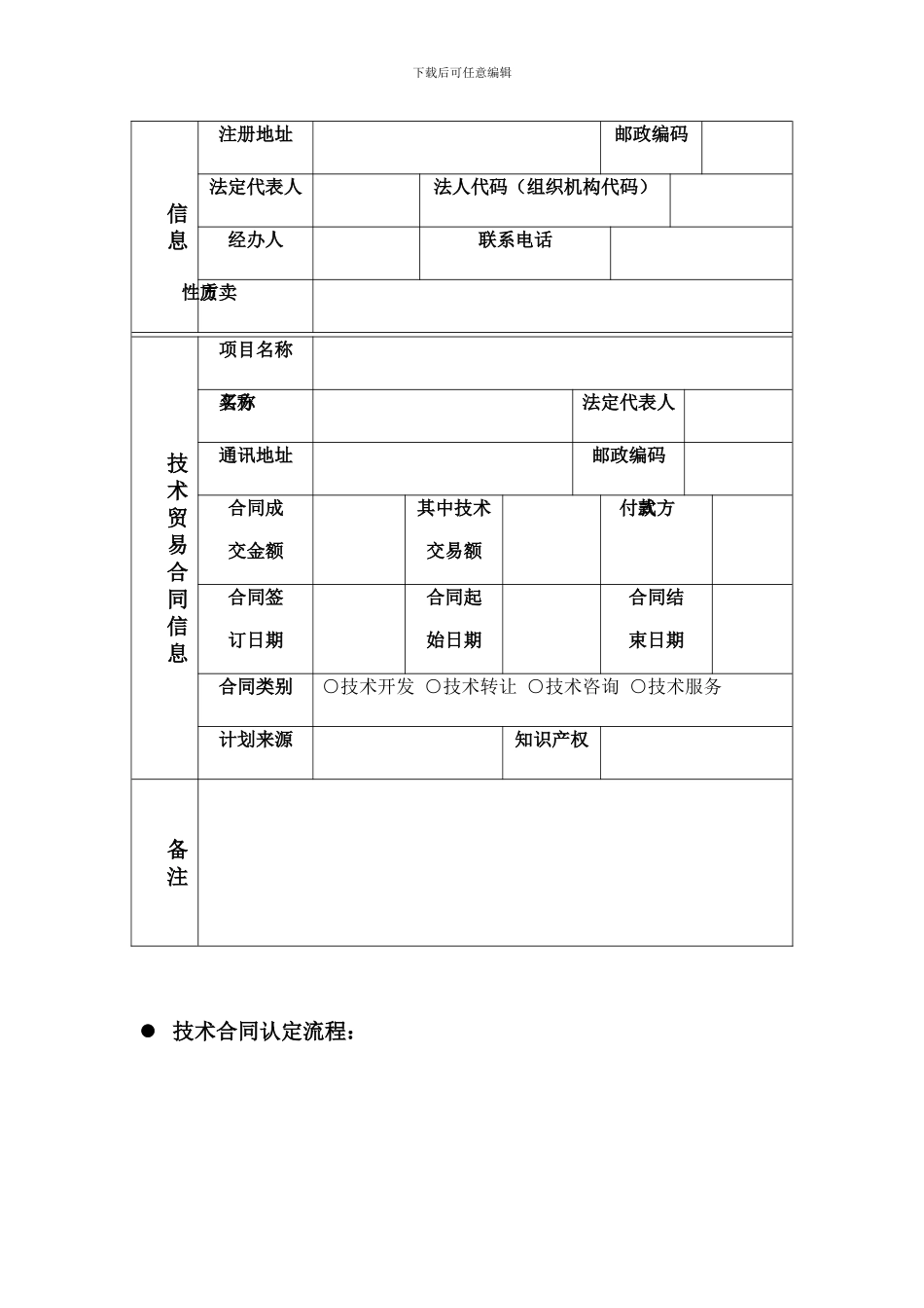 咸阳市技术贸易合同登记表_第2页