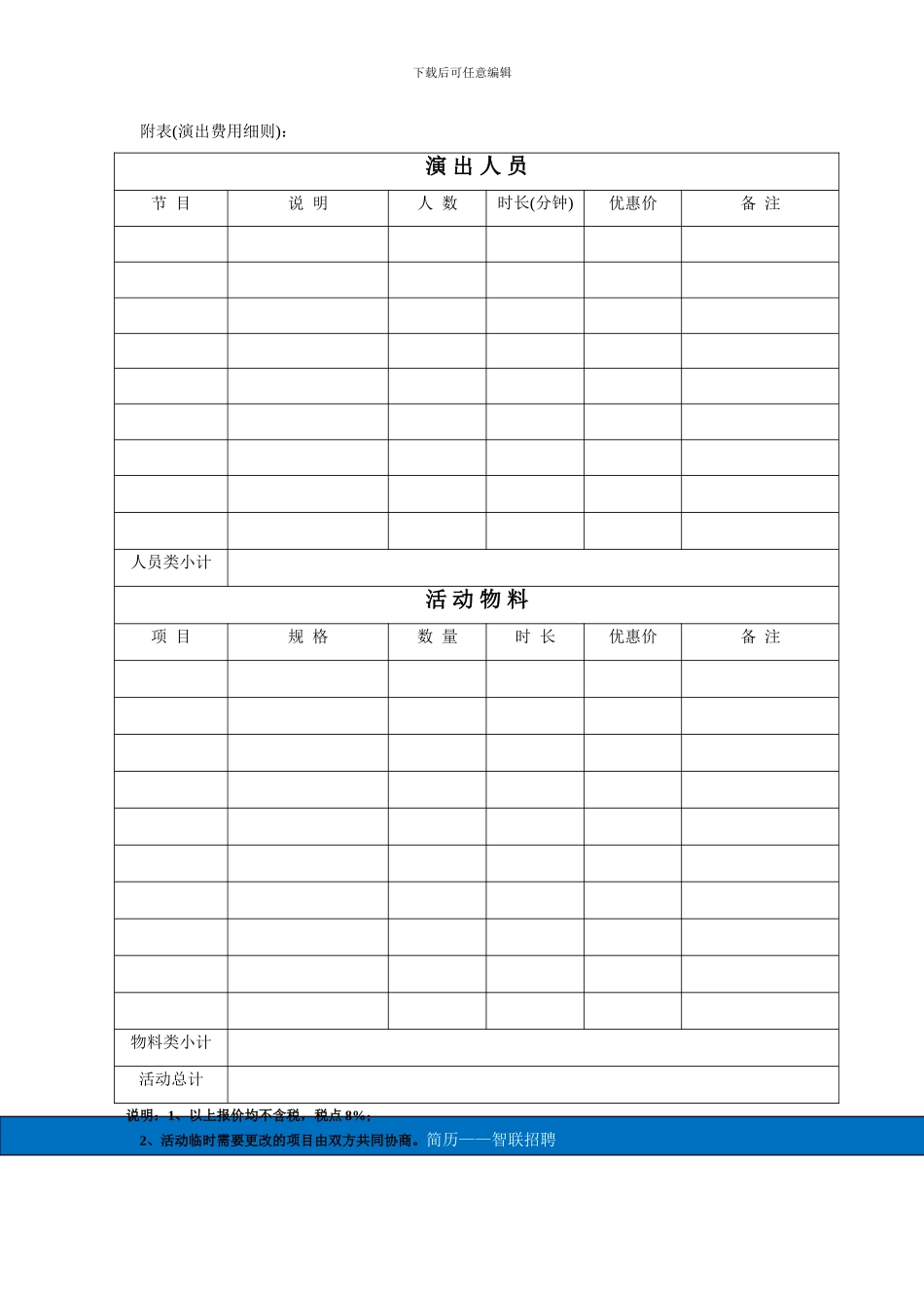 商业活动演出合同书_第3页
