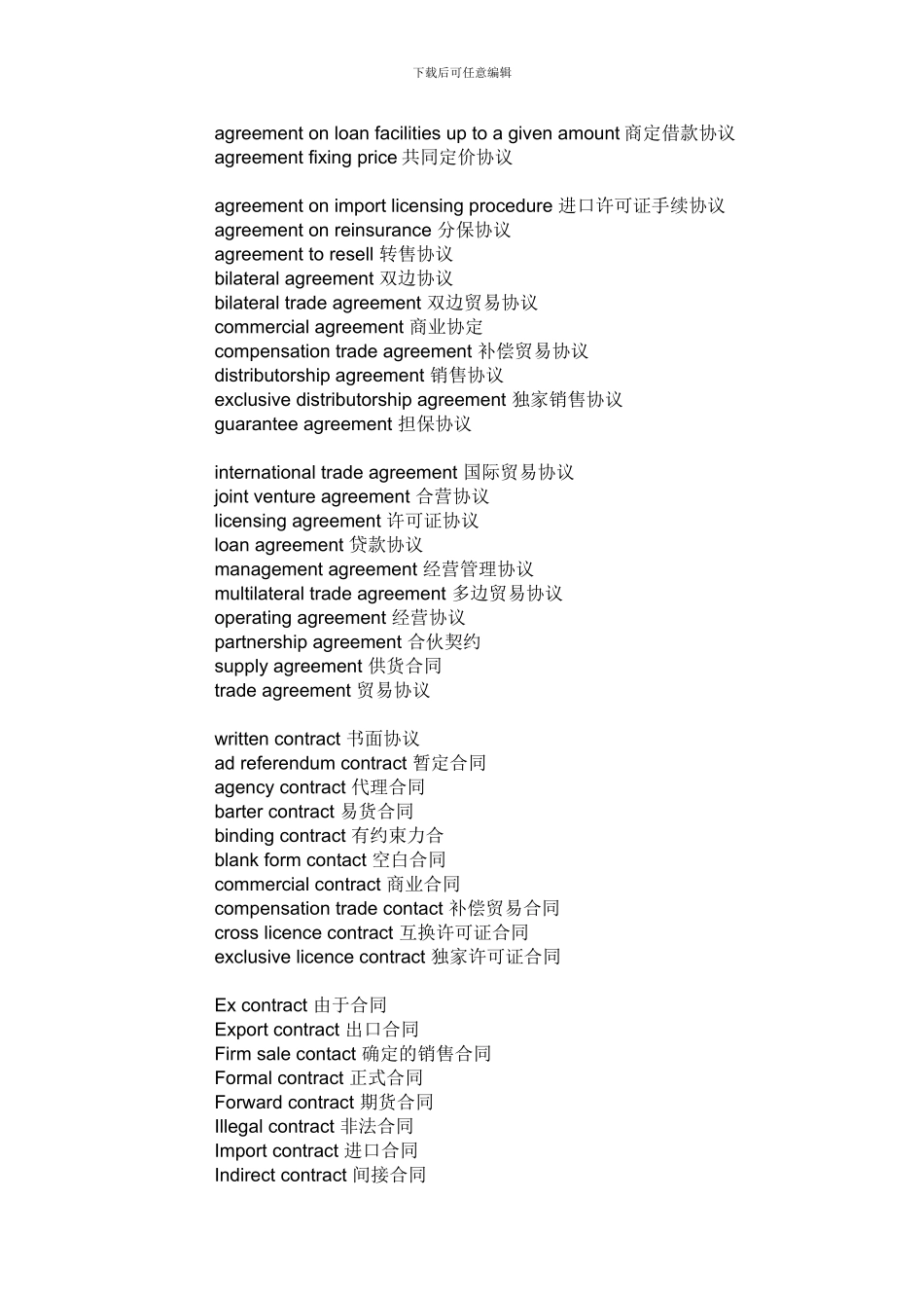 商务英语合同写作经典句子及其词组_第2页