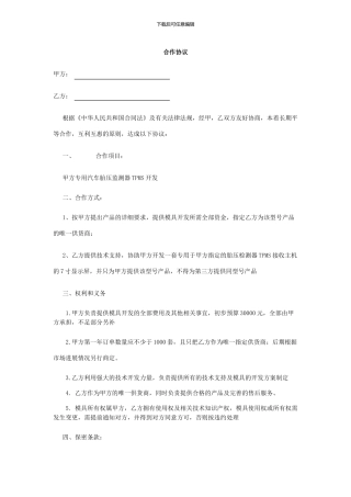 商场公司之间合作协议