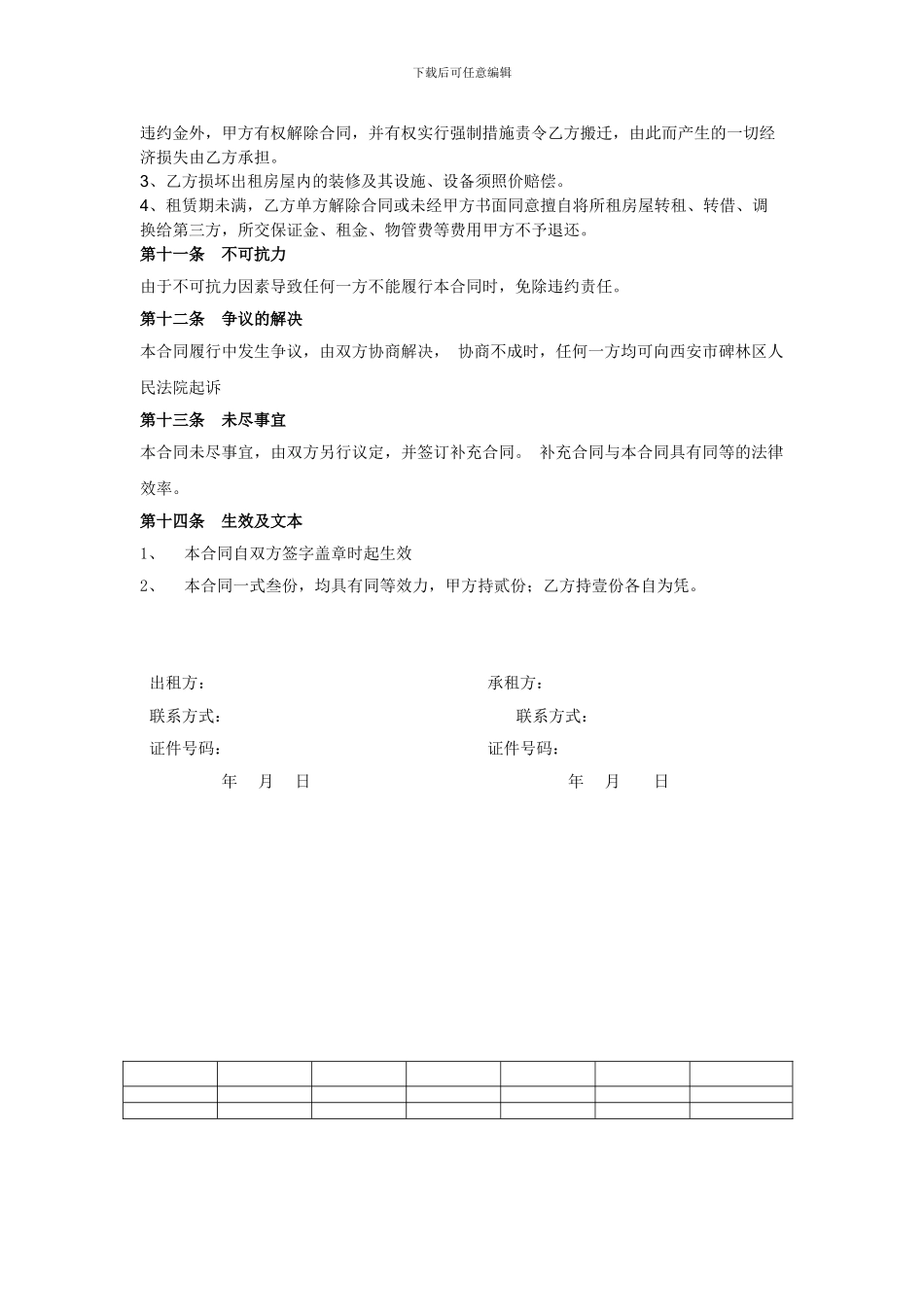商用房房屋出租协议_第3页