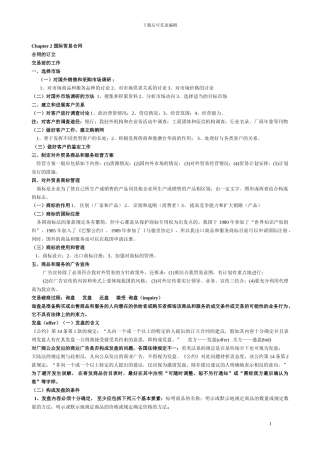 国贸知识点集锦