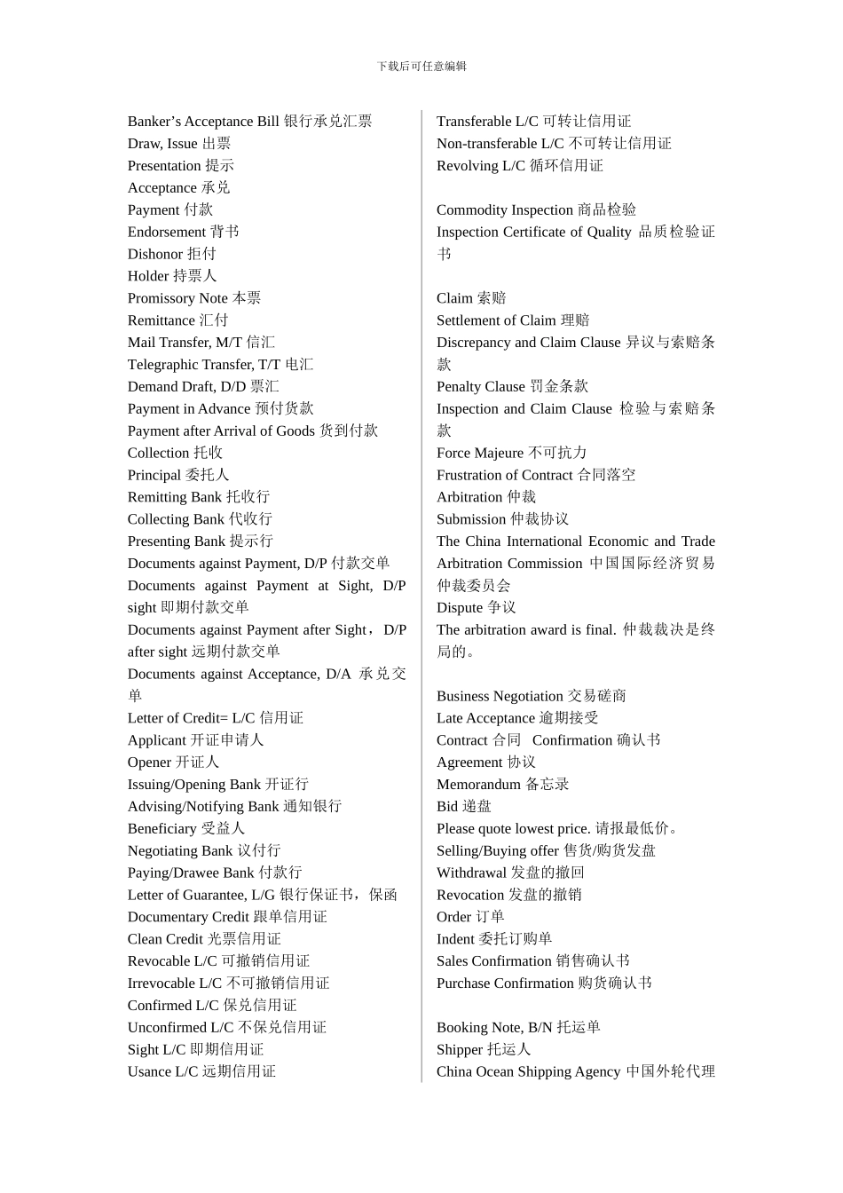 国际贸易合同实用英语_第3页