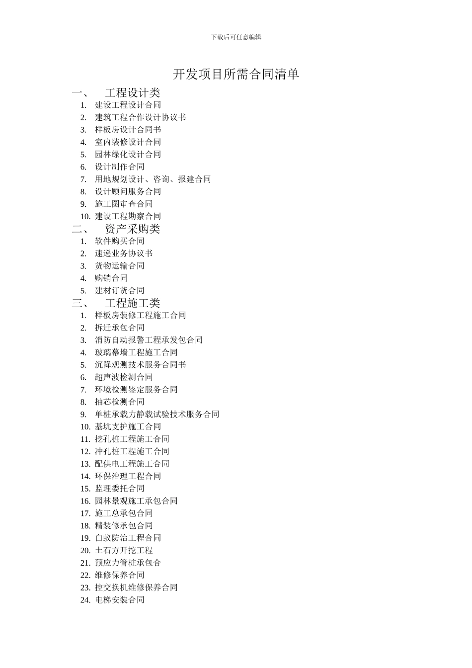 地产合同清单_第1页