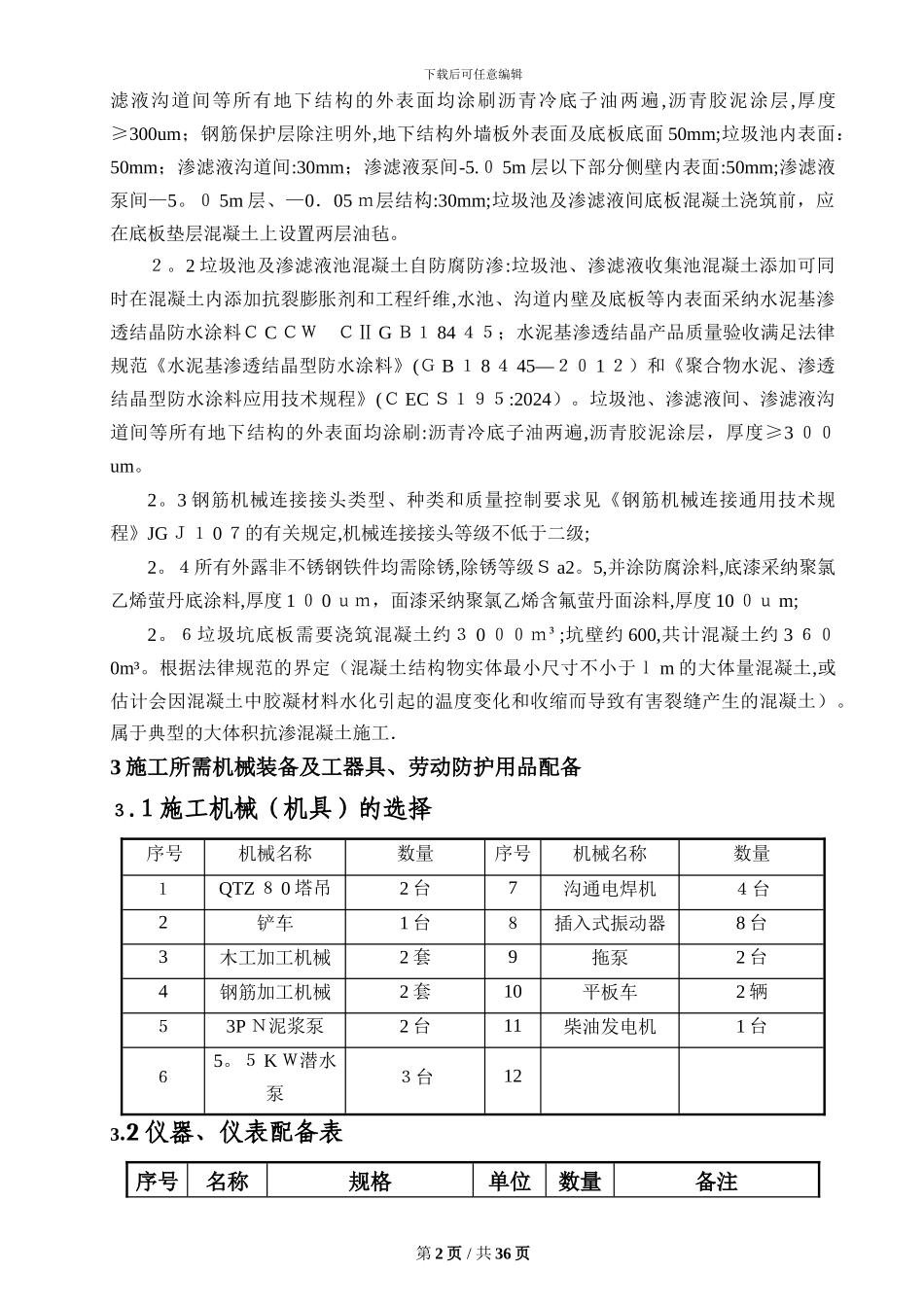 垃圾池施工方案_第2页