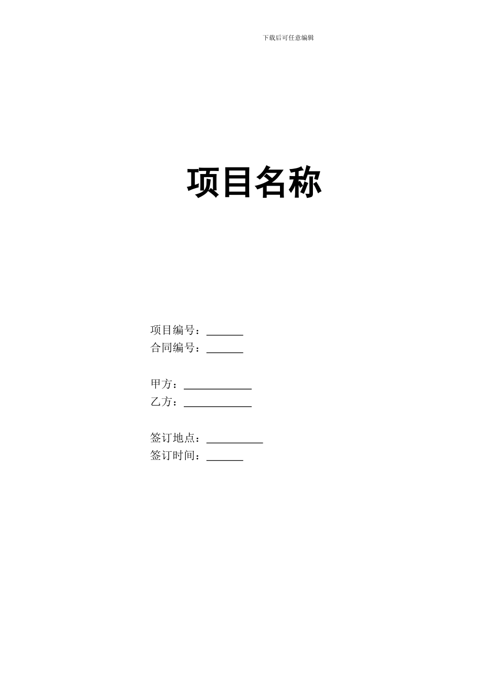 大型项目合同范本_第1页