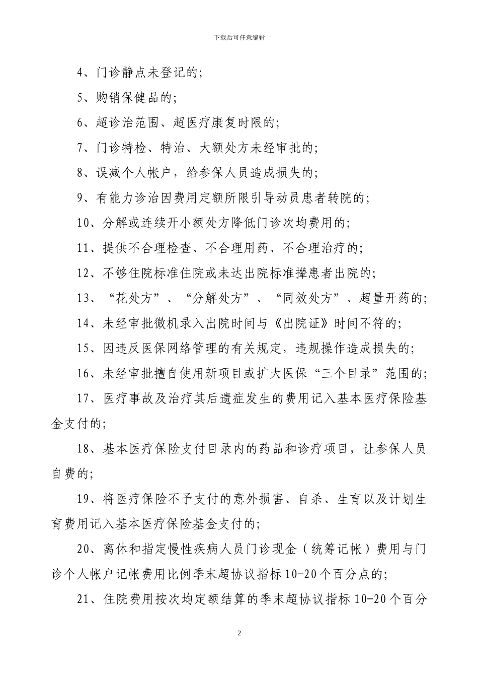 大庆市医疗保险定点医院服务协议_第2页