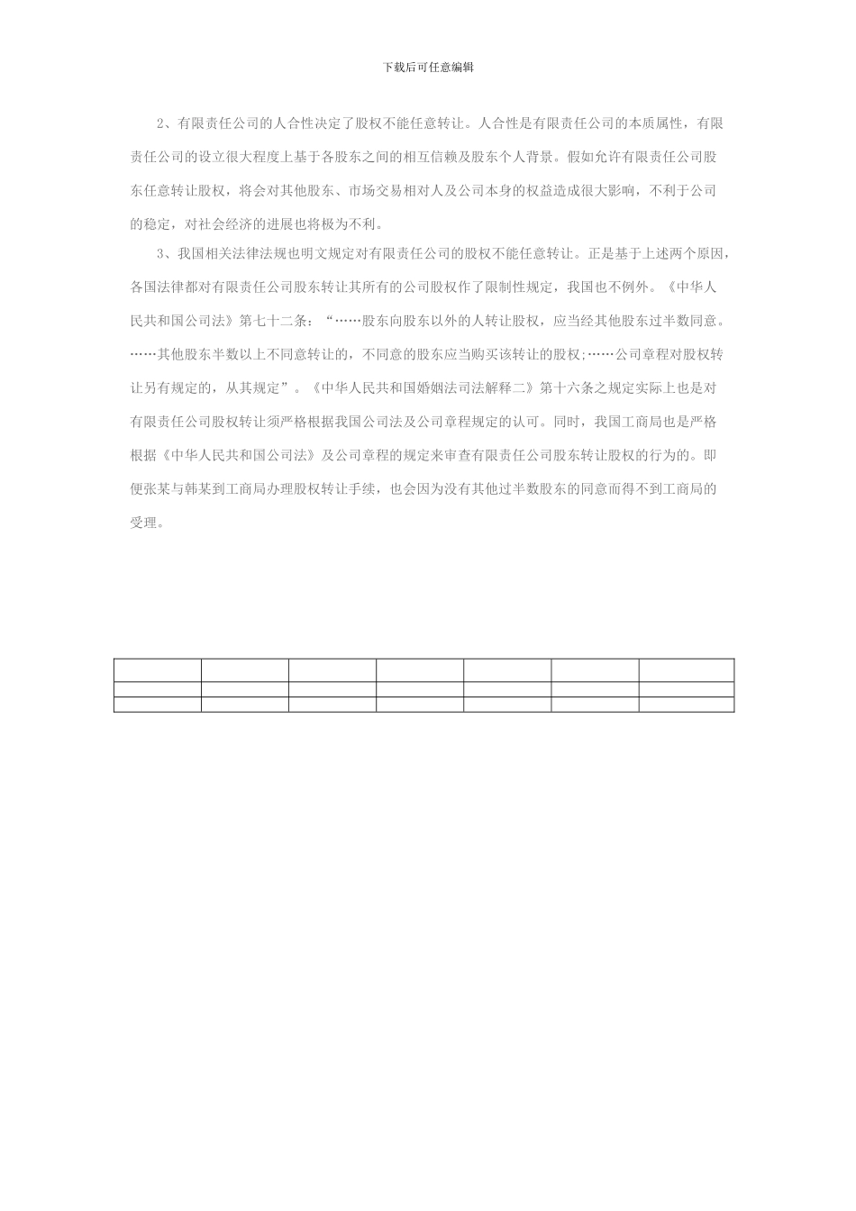 夫妻间的股权转让协议的效力认定_第3页