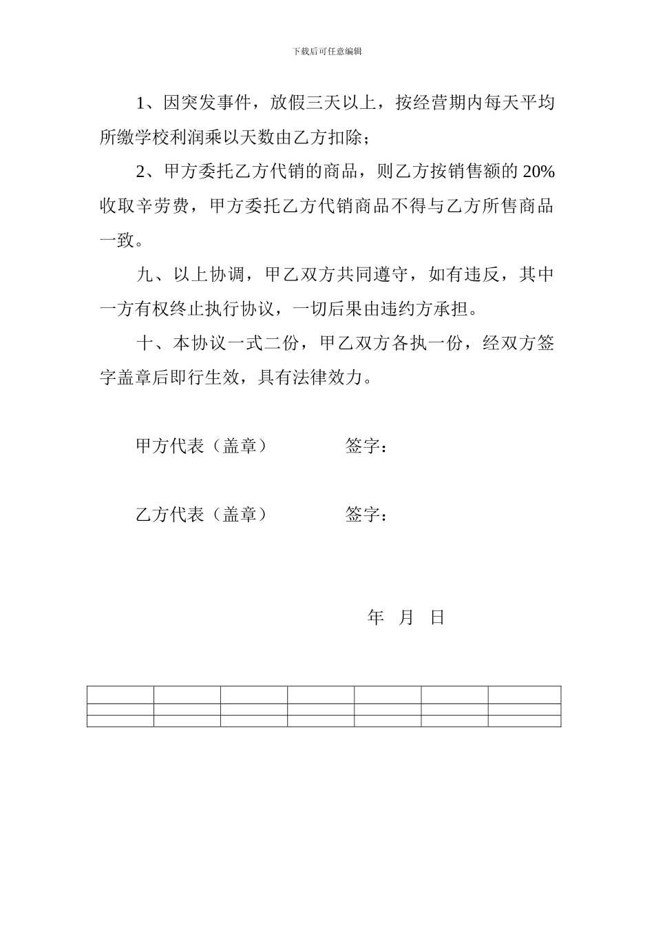 学校校园超市经营协议方案_第3页