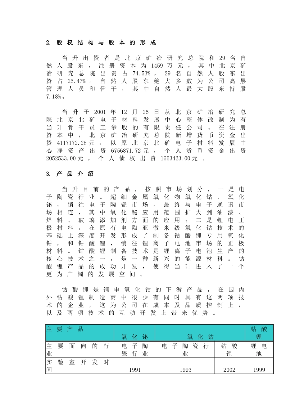 北京当升材料科技有限公司商业计划书_第3页