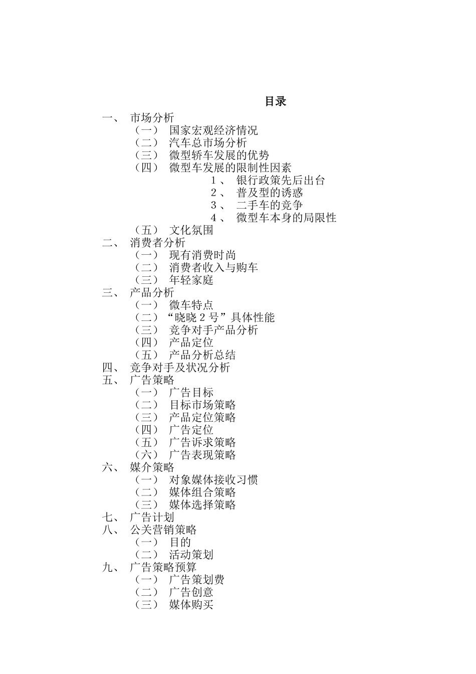 北京哓哓汽车公司广告策划方案_第2页