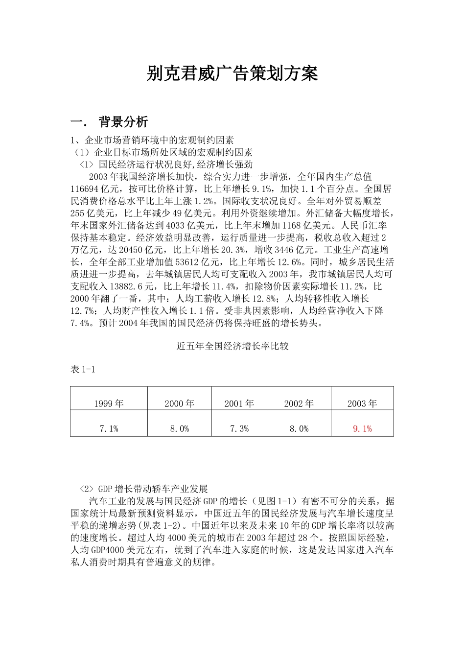 别克君威策划方案_第1页