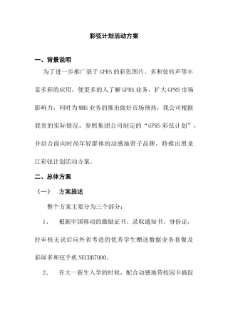 彩弦手机活动方案