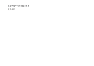 联想 渠道销售系列核心能力胜任模型