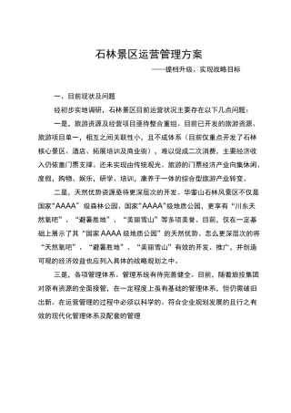 景区运营管理实施方案