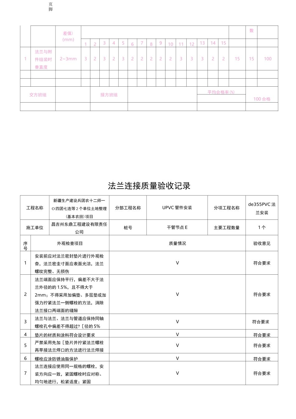法兰连接质量验收记录_第3页