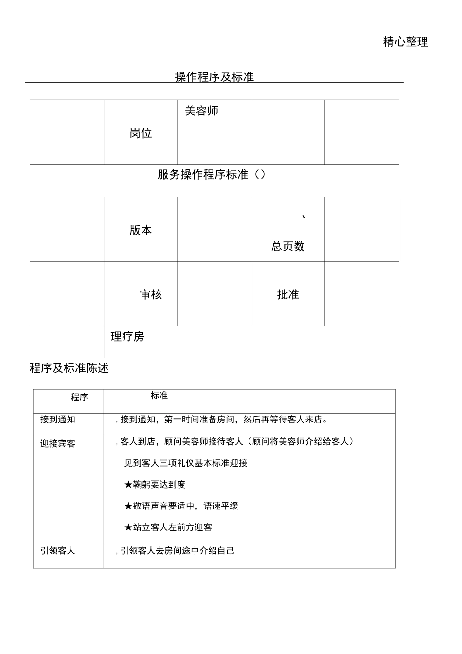 美容院操作流程及标准_第1页