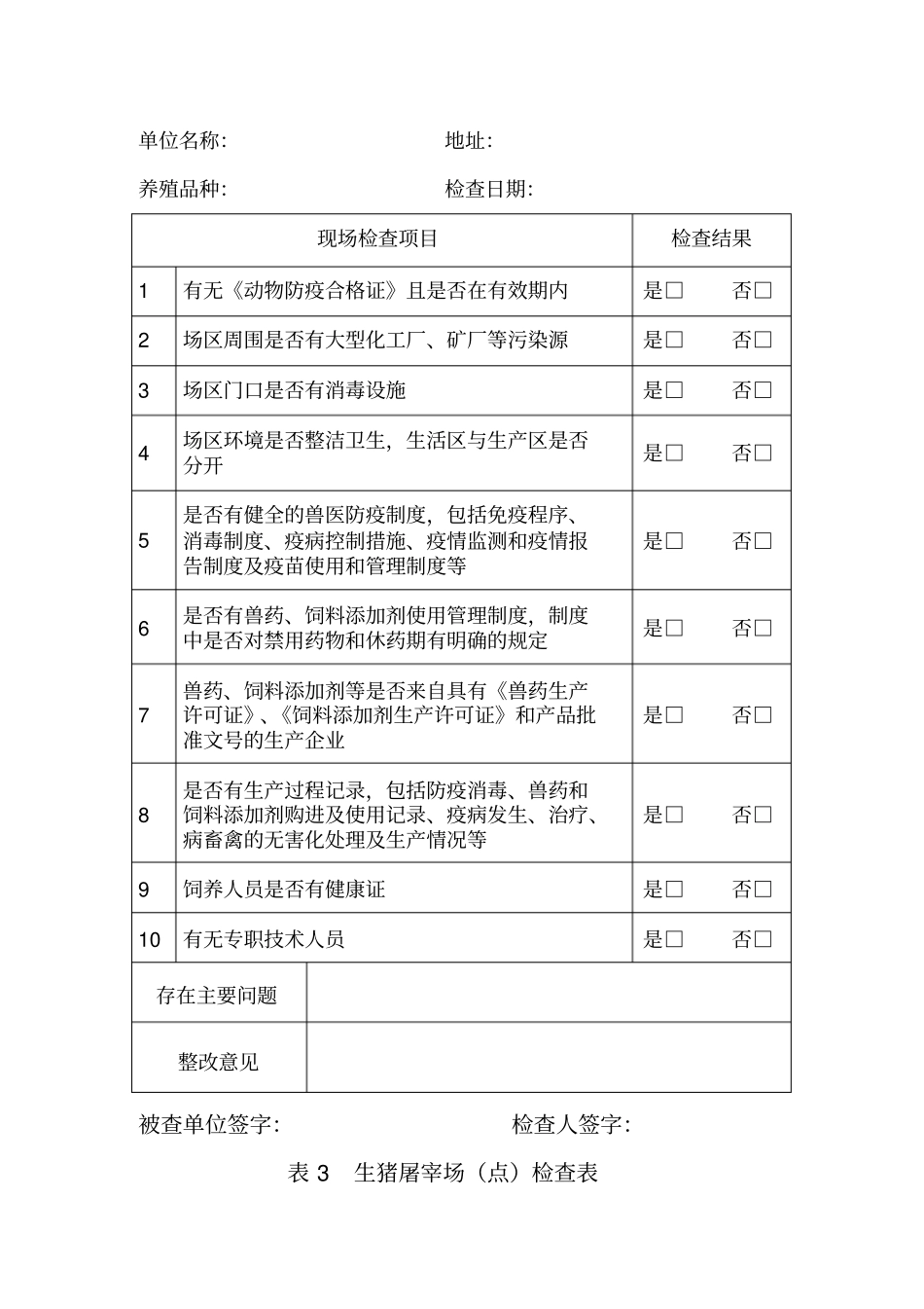 精选资料XX镇各个环节食品安全检查表_第2页