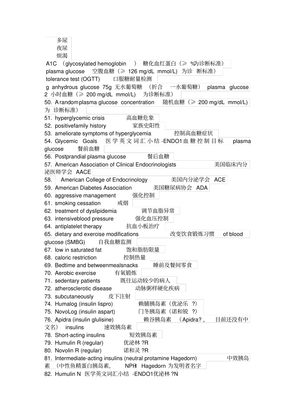 糖尿病相关单词_第2页