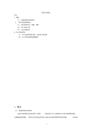 系统分析报告